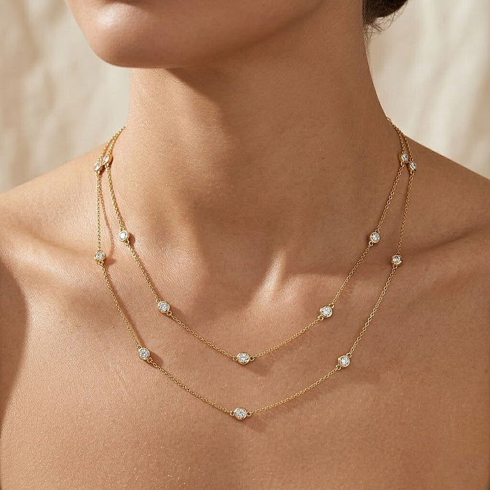 Luxuriant - Lab Grown Diamond (SI/G-H) Necklace (Size - 30+2 Ext) in 18K Vermeil Yellow Gold Plated Sterling Silver 1.00 Ct. 8563536 2