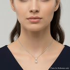 Luxuriant - Lab Grown Diamond Solitaire Pendant in Rhodium Overlay Sterling Silver