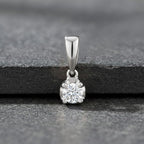 Luxuriant - Lab Grown Diamond Solitaire Pendant in Rhodium Overlay Sterling Silver