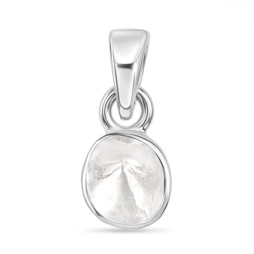 Luxuriant - Lab Grown Diamond Pendant in Rhodium Overlay Sterling Silver