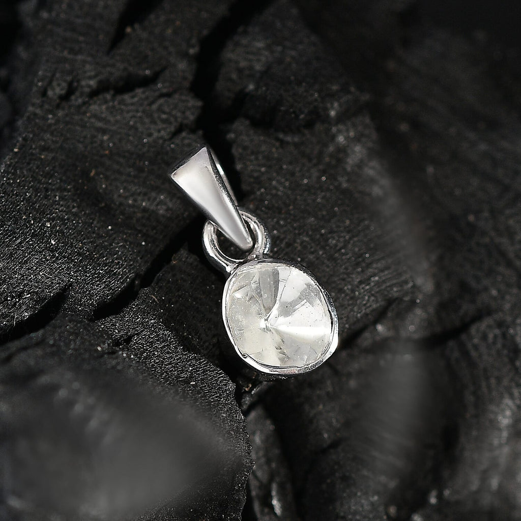 Luxuriant - Lab Grown Diamond Pendant in Rhodium Overlay Sterling Silver