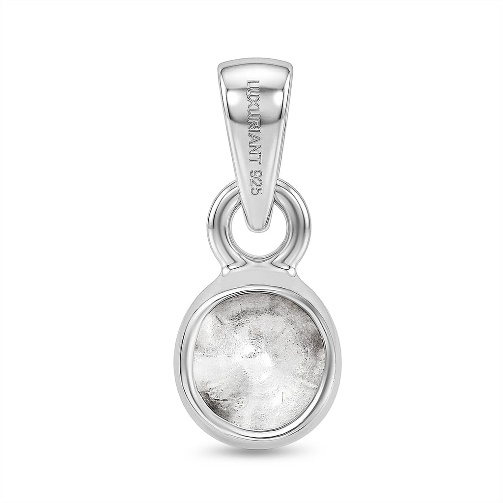 Luxuriant - Lab Grown Diamond Pendant in Rhodium Overlay Sterling Silver