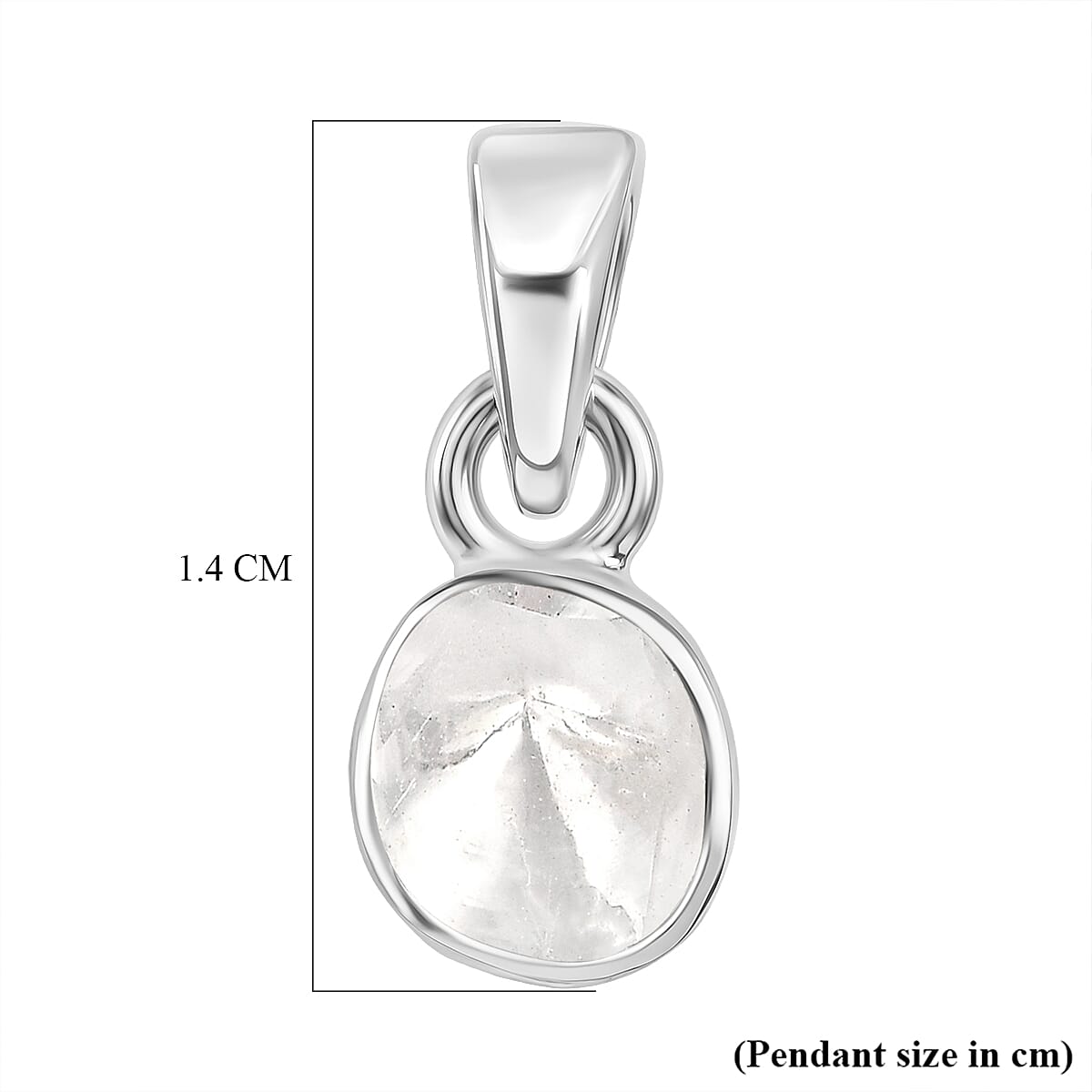 LUXURIANT Lab Grown Diamond Solitaire Pendant in Rhodium Overlay Sterling Silver 8551441 6