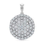 Hollywood Boulevard Collection - Luxuriant Lab Grown Diamond (Si-G-H) Fancy Pendant in Platinum Overlay Sterling Silver 3.00 Ct.
