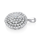 Hollywood Boulevard Collection - Luxuriant Lab Grown Diamond (Si-G-H) Fancy Pendant in Platinum Overlay Sterling Silver 3.00 Ct.