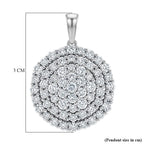 Hollywood Boulevard Collection - Luxuriant Lab Grown Diamond (Si-G-H) Fancy Pendant in Platinum Overlay Sterling Silver 3.00 Ct.