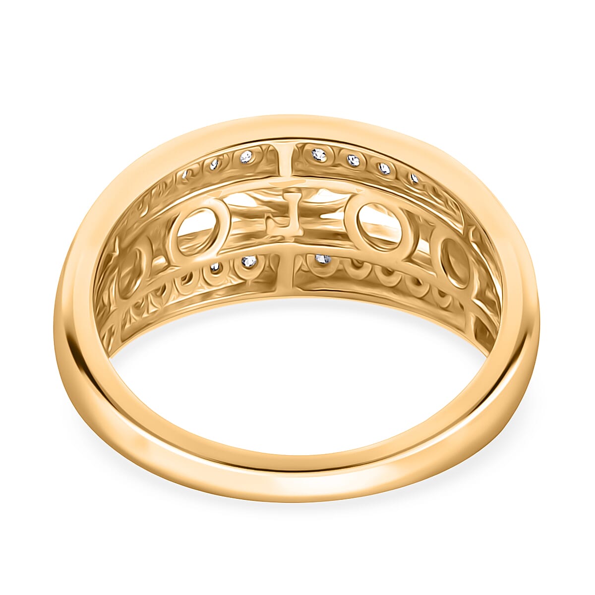 LUXURIANT Lab Grown Diamond 3-Stone Ring in 18K Vermeil Yellow Gold Plated Sterling Silver 1 Ct. 8256288 5