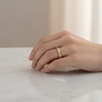 Luxuriant Lab Grown Diamond (SI-GH) Ring in 18K Vermeil Yellow Gold Plated Sterling Silver 0.15 Ct.