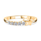 Luxuriant Lab Grown Diamond (SI-GH) Ring in 18K Vermeil Yellow Gold Plated Sterling Silver 0.16 Ct.