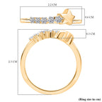 Luxuriant Lab Grown Diamond (SI-GH) Ring in 18K Vermeil Yellow Gold Plated Sterling Silver 0.16 Ct.