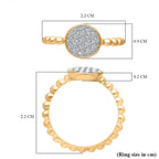 Luxuriant Lab Grown Diamond (VS-EF) Ring in 18K Vermeil Yellow Gold Plated Sterling Silver 0.25 Ct.