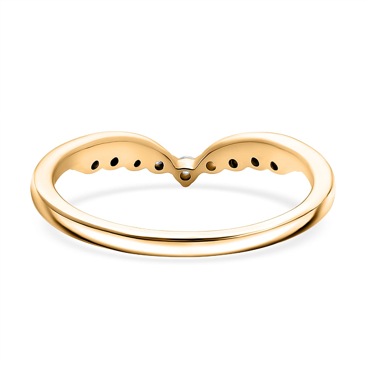 LUXURIANT 0.25 Ct. Lab Grown Diamond Wishbone Ring in 18K Vermeil Yellow Gold Plated Sterling Silver 8304622 4