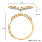 Luxuriant Lab Grown Diamond Ring in 18K YG VermeilSterling Silver  0.252  Ct.