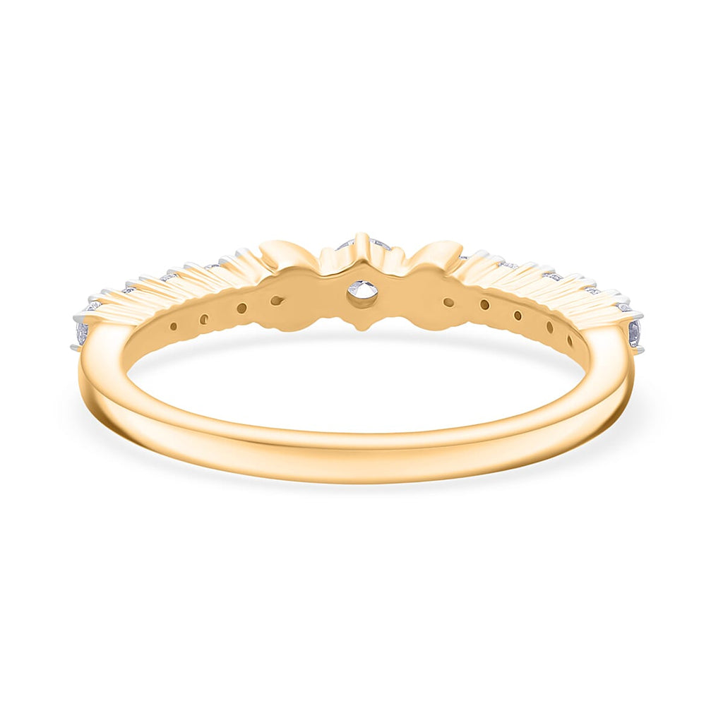 Luxuriant Lab Grown Diamond (SI-GH) Ring in 18K Vermeil Yellow Gold Plated Sterling Silver 0.33 Ct.