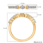 Luxuriant Lab Grown Diamond (SI-GH) Ring in 18K Vermeil Yellow Gold Plated Sterling Silver 0.33 Ct.