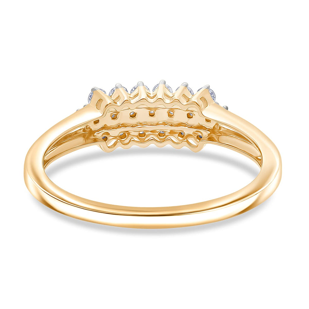 Luxuriant Lab Grown Diamond (SI-GH) Ring in 18K Vermeil Yellow Gold Plated Sterling Silver 0.50 Ct.