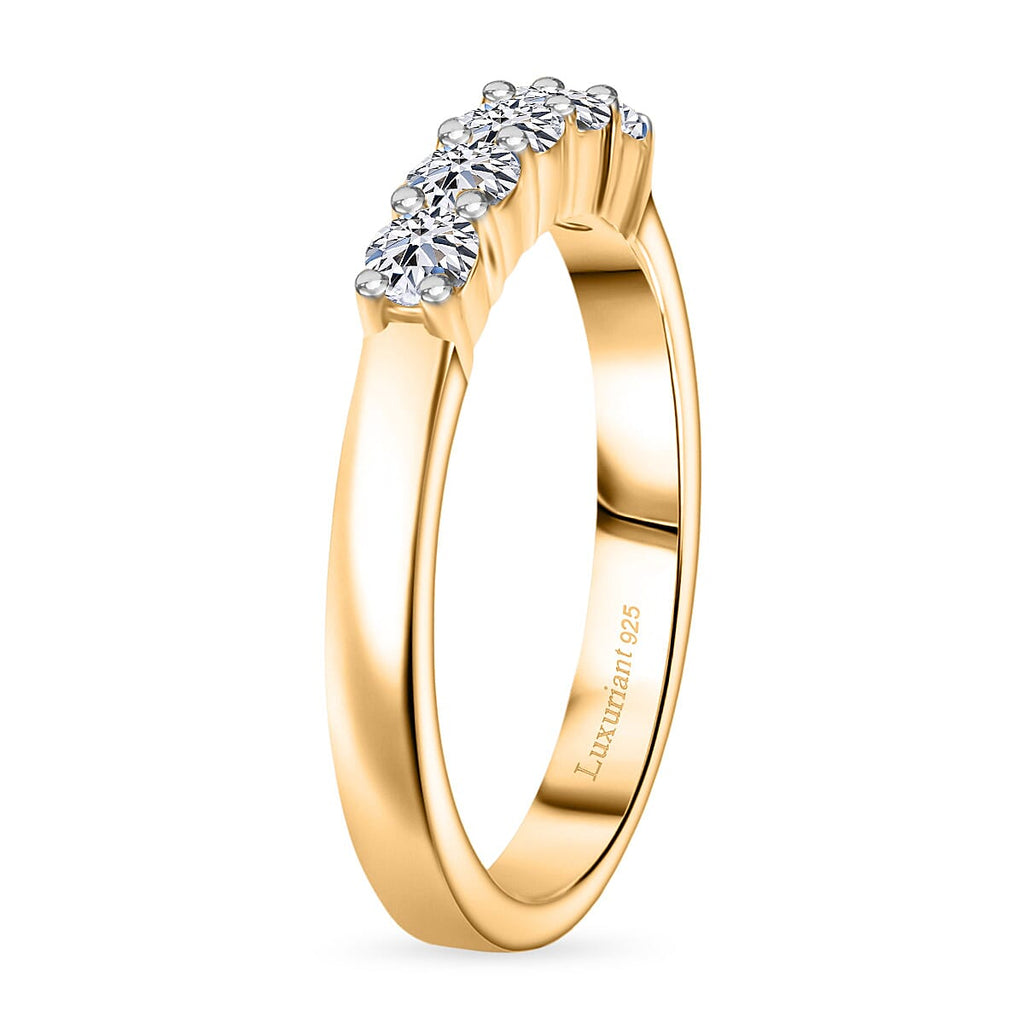 Luxuriant Lab Grown Diamond Ring in 18K YG VermeilSterling Silver  0.525  Ct.