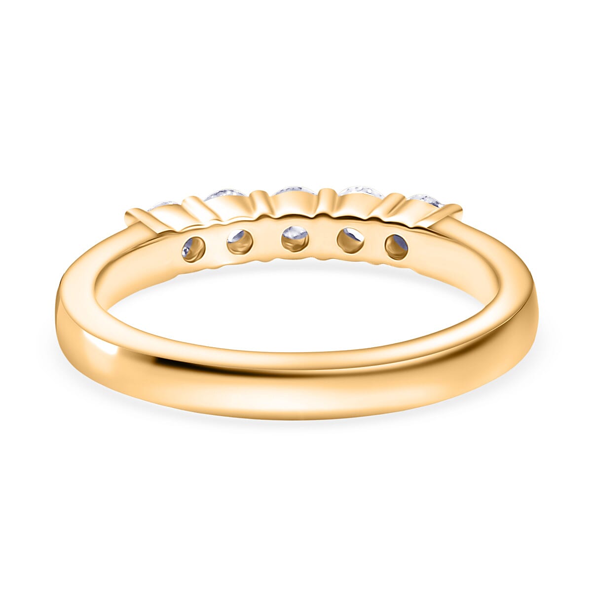 LUXURIANT 0.5 Ct. Lab Grown Diamond 5 Stone Ring in 18K YG Vermeil Sterling Silver 8291626 5