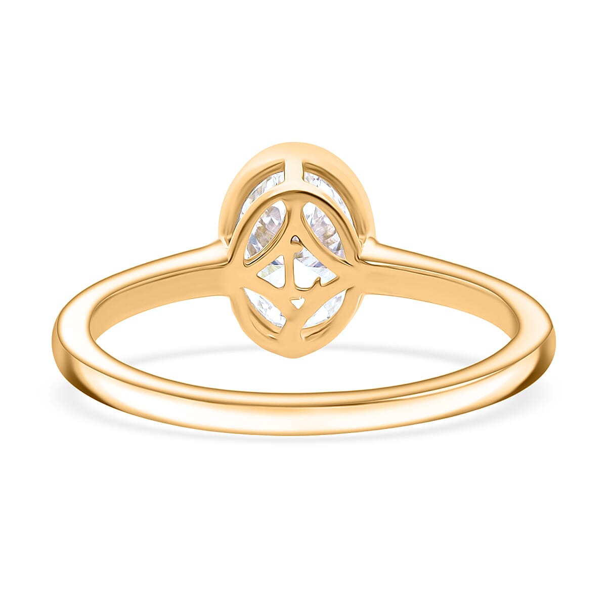 LUXURIANT 1 Ct. Lab Grown Diamond Solitaire Ring in 18K Vermeil Yellow Gold Sterling Silver 8367688 5