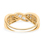 Luxuriant SGL Certified Lab Grown Diamond (SI-GH) Ring in 18K Vermeil Yellow Gold Plated Sterling Silver 1.00 Ct.