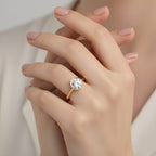 Luxuriant Lab Grown Diamond (SI-GH) Ring in 18K Vermeil Yellow Gold Plated Sterling Silver 1.00 Ct.