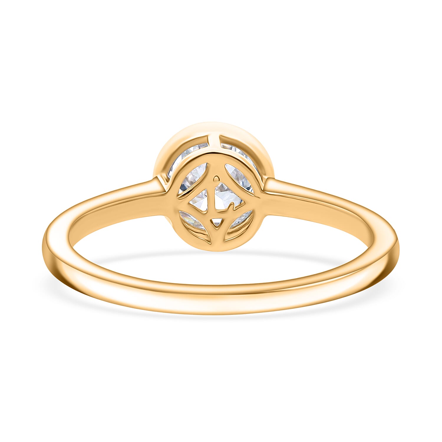 LUXURIANT 1 Ct. Lab Grown Diamond Solitaire Ring in 18K Vermeil Yellow Gold Sterling Silver 8367670 5
