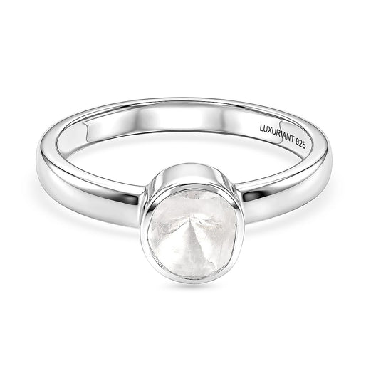 Luxuriant - Lab Grown Diamond Ring in Rhodium Overlay Sterling Silver