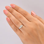 Luxuriant - Lab Grown Diamond Ring in Rhodium Overlay Sterling Silver