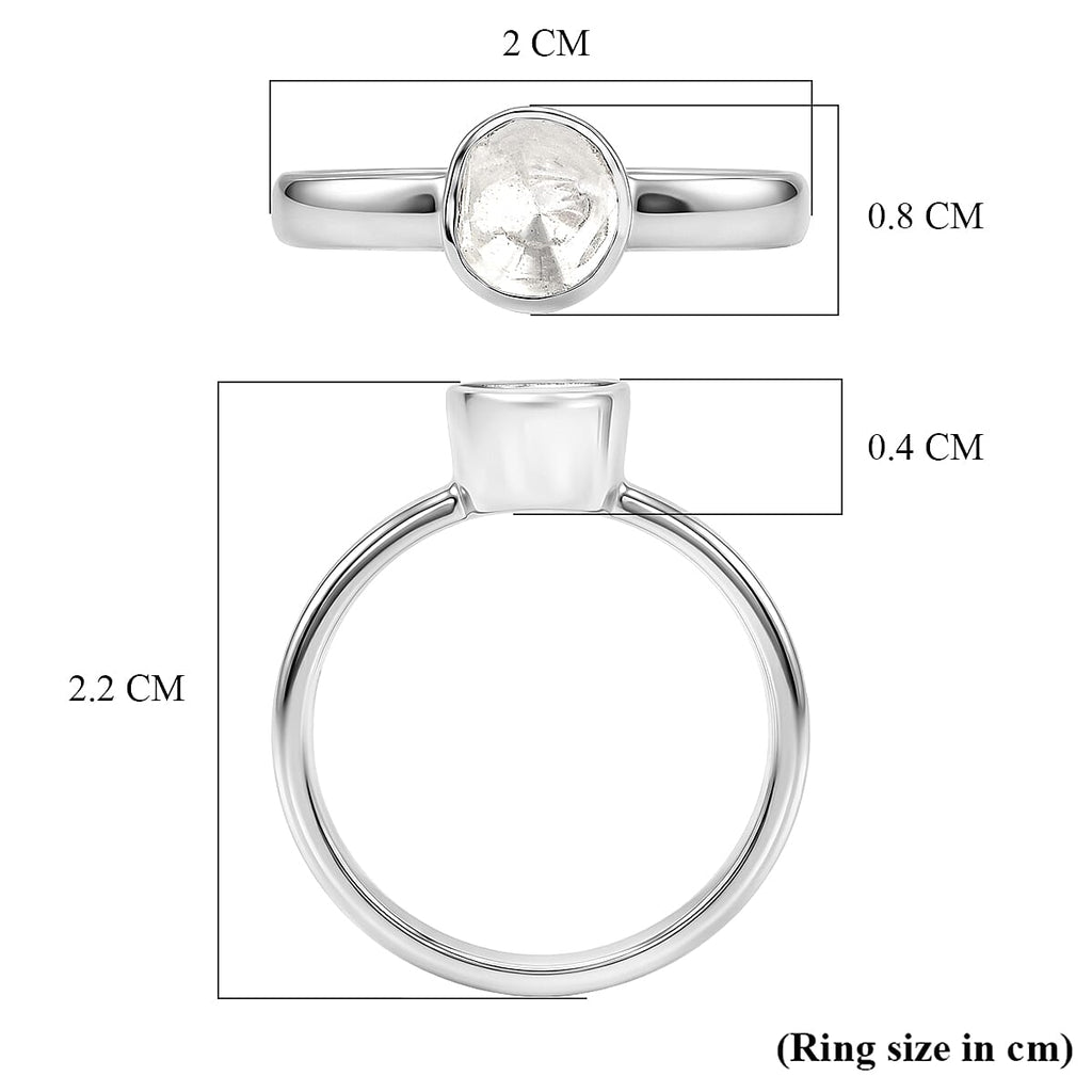Luxuriant - Lab Grown Diamond Ring in Rhodium Overlay Sterling Silver