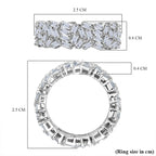 Designer Inspired - Luxuriant Lab Grown Diamond (SI-GH) Firecracker Ring in Rhodium Overlay Sterling Silver 2.00 Ct.