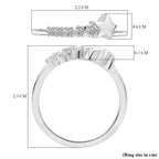 Luxuriant Lab Grown Diamond (SI-GH) Ring in Rhodium Overlay Sterling Silver 0.16 Ct.