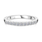 Luxuriant Lab Grown Diamond (SI-GH) Ring in Rhodium Overlay Sterling Silver 0.28 Ct.