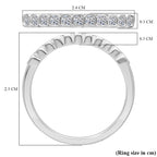 Luxuriant Lab Grown Diamond (SI-GH) Ring in Rhodium Overlay Sterling Silver 0.28 Ct.