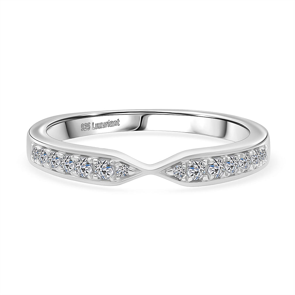 Luxuriant SGL Certified Lab Grown Diamond (VS-EF) Ring in Rhodium Overlay Sterling Silver 0.25 Ct.