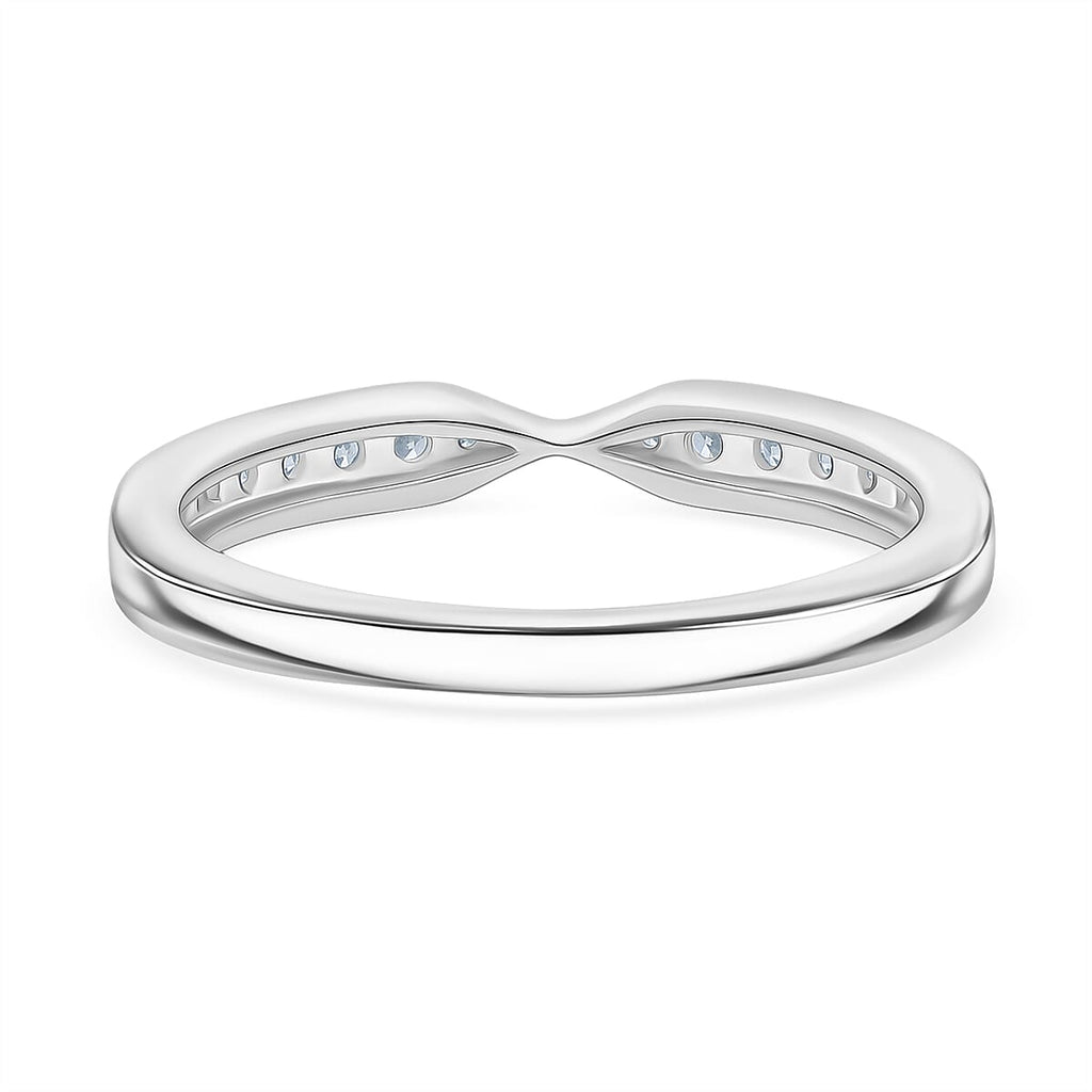 Luxuriant SGL Certified Lab Grown Diamond (VS-EF) Ring in Rhodium Overlay Sterling Silver 0.25 Ct.