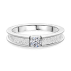 Luxuriant Lab Grown Diamond (SI-GH) Ring in Rhodium Overlay Sterling Silver