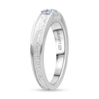 Luxuriant Lab Grown Diamond (SI-GH) Ring in Rhodium Overlay Sterling Silver