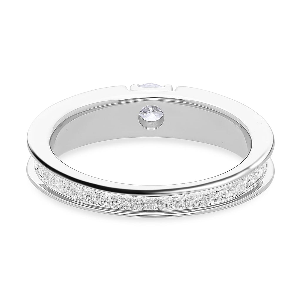 Luxuriant Lab Grown Diamond (SI-GH) Ring in Rhodium Overlay Sterling Silver
