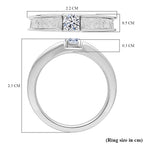 Luxuriant Lab Grown Diamond (SI-GH) Ring in Rhodium Overlay Sterling Silver