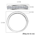Luxuriant Lab Grown Diamond (SI-GH) Band Ring in Rhodium Overlay Sterling Silver 1.00 Ct.