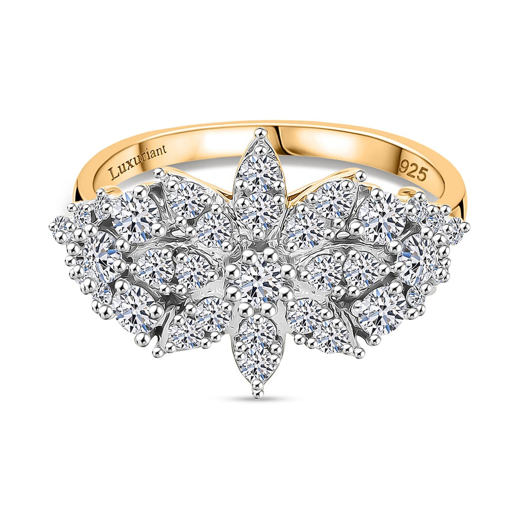 Luxuriant - Lab Grown Diamond Ring in Vermeil Yellow Gold Plated Sterling Silver 1.04 Ct.