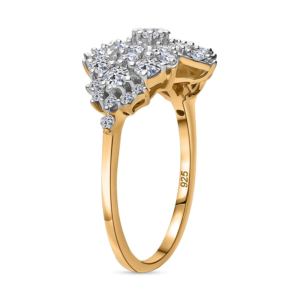Luxuriant - Lab Grown Diamond Ring in Vermeil Yellow Gold Plated Sterling Silver 1.04 Ct.