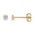 Luxuriant - Lab Grown Diamond (SI-G-H) Earring with Push Back in Yellow Gold Plated Sterling Silver 0.25 Ct.
