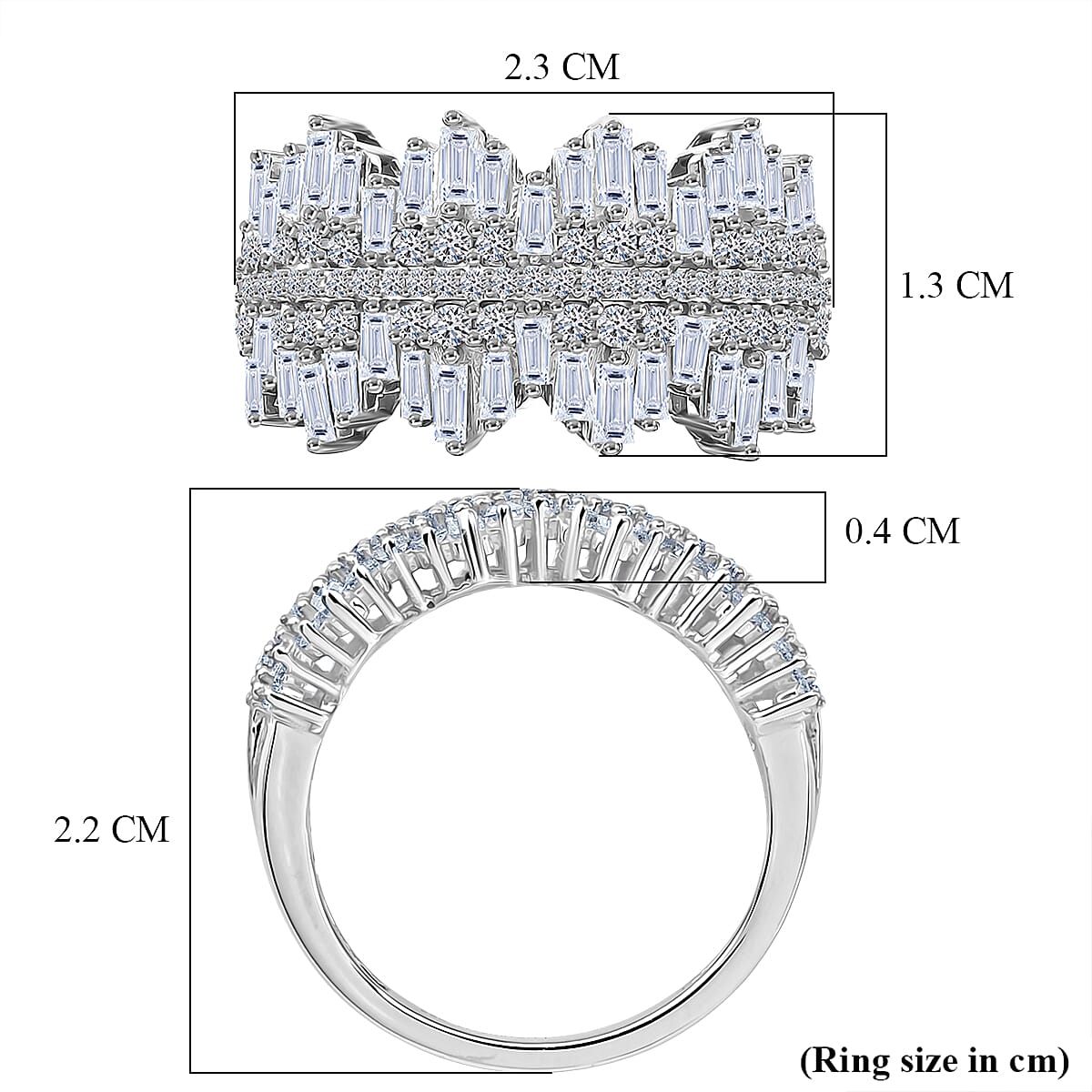 Luxuriant - Lab Grown Diamond (SI-G-H) Cluster Ring in Rhodium Overlay Sterling Silver 1.50 Ct. 8550122 6