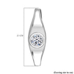 Luxuriant Lab Grown Diamond (SI-GH) Hoop Earring in Rhodium Overlay Sterling Silver 0.50 Ct.