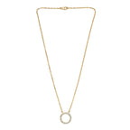 Luxuriant Lab Grown Diamond (SI-GH) Openable Circle Pendent (Size - 20) in 18K Vermeil Yellow Gold Sterling Silver 0.25Cts
