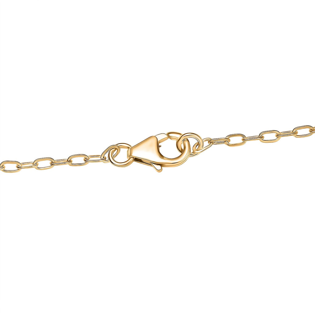 Luxuriant Lab Grown Diamond (SI-GH) Openable Circle Pendent (Size - 20) in 18K Vermeil Yellow Gold Sterling Silver 0.25Cts