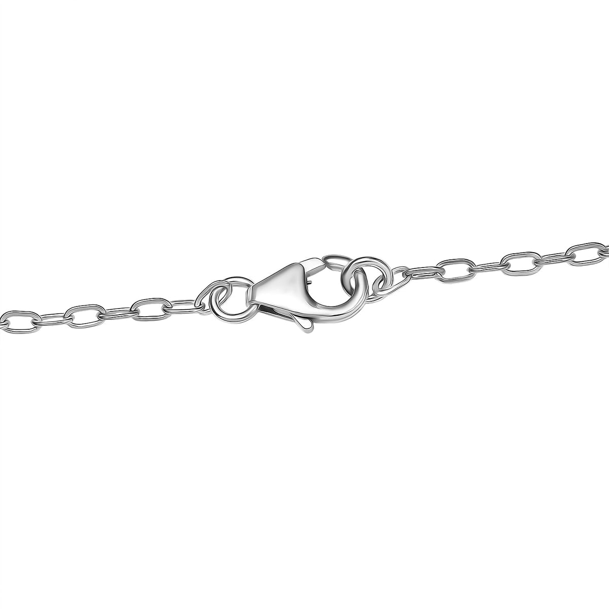 LUXURIANT Lab Grown Diamond (SI-GH) Openable Circle Pendant (Size - 20) in Rhodium Overlay Sterling Silver 8227554 5