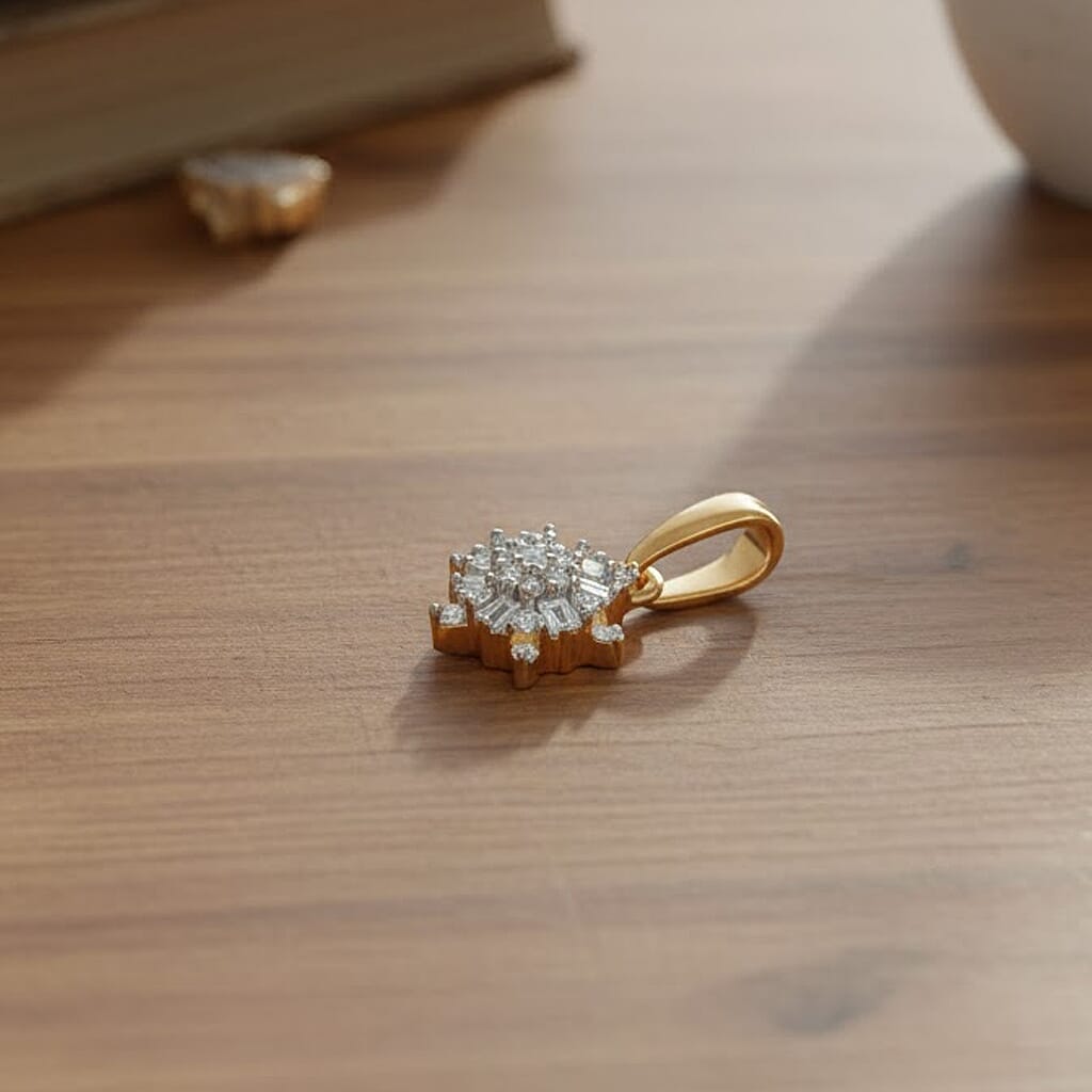 Luxuriant Lab Grown Diamond (SI/GH) Pendant in 18K Vermeil Yellow Gold Plated Sterling Silver 8314878 2