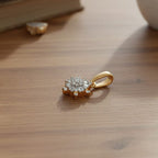 Black Friday Deal - Luxuriant Lab Grown Diamond (SI-GH) Pendant in 18K Vermeil Yellow Gold Plated Sterling Silver